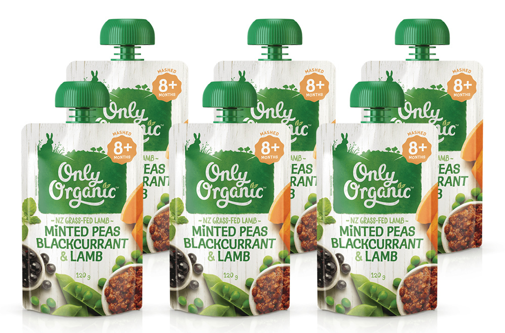 Only Organic: Stage 3 Peas Blackcurrant & Lamb (6 x 120g) image