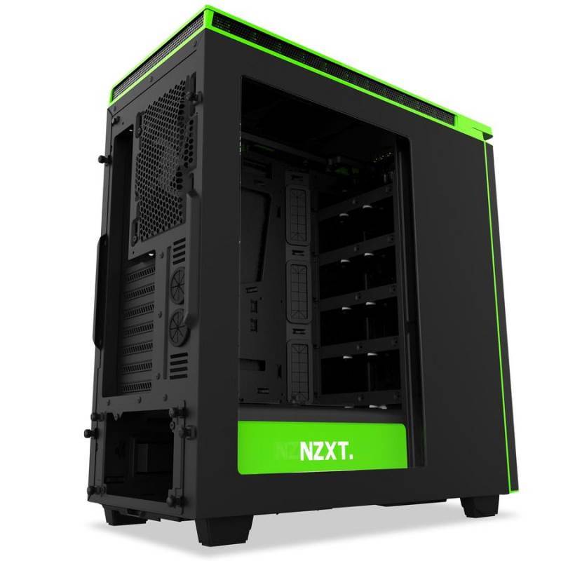 NZXT H440 Mid Tower Case 2015 Edition - Black/Green image