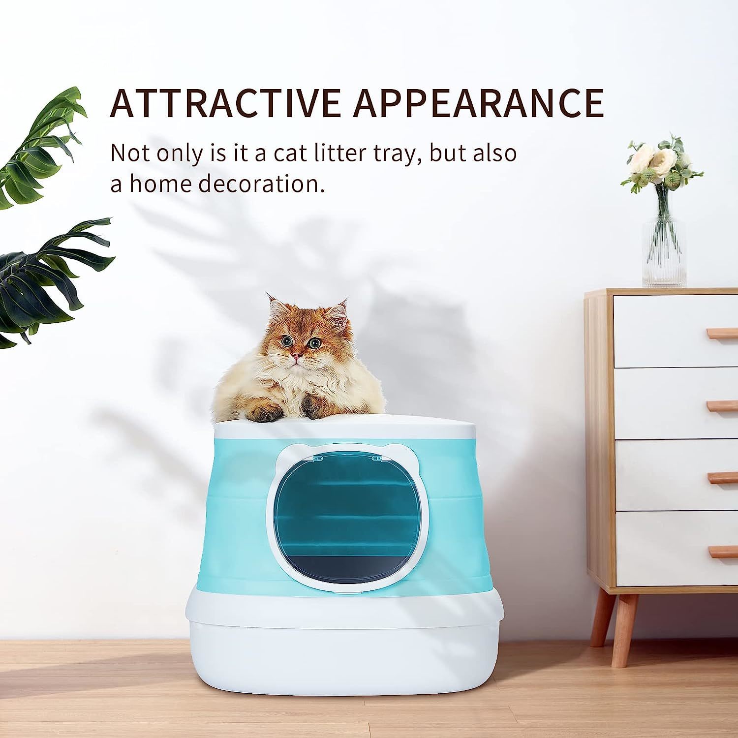 Buy Zoomies Foldable Large Portable Litter Box Cyan at Mighty Ape NZ