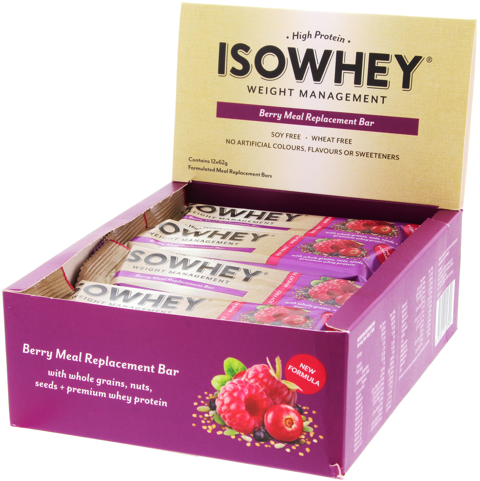IsoWhey Meal Replacement Bar - Berry (62g x 12) image