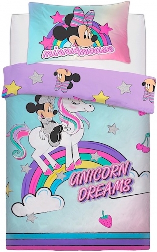 Disney: Reversible Duvet Cover Bedding Set - Minnie Mouse Unicorn Dreams (Single)