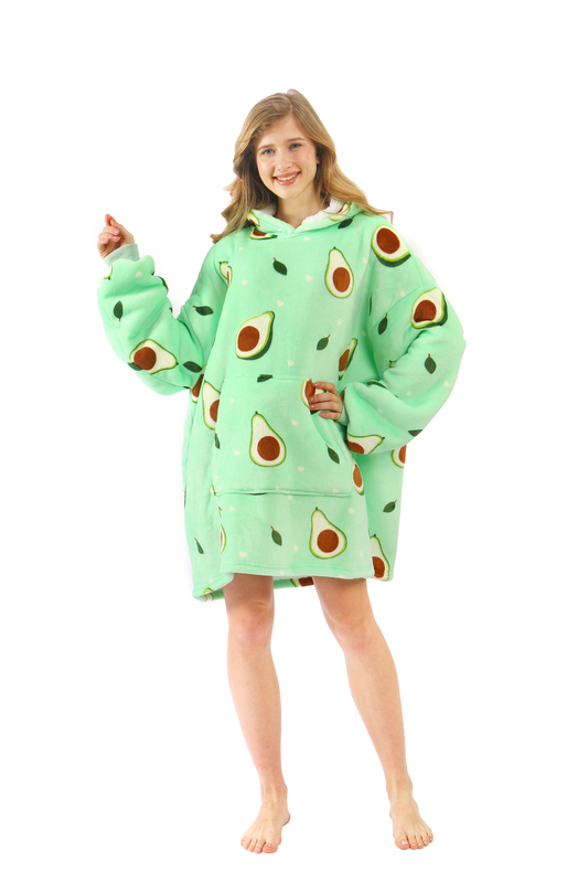 Printed Cuddle Hoodie Blanket Avocado at Mighty Ape NZ
