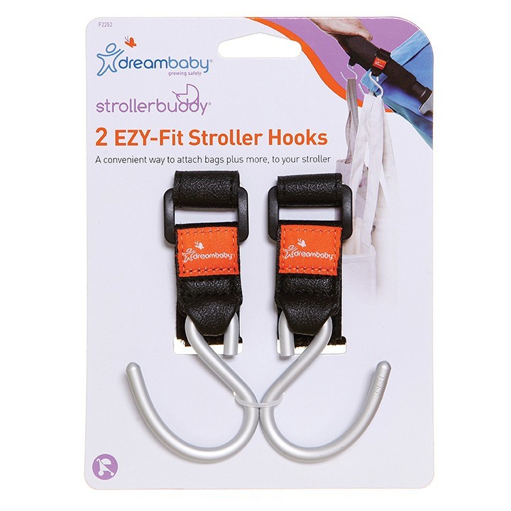 Dreambaby Strollerbuddy Ezy-Fit Stroller Hooks (2 Pack)