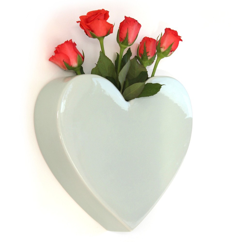 Me & My Trend Wall Mounted Heart Vase - Mint image