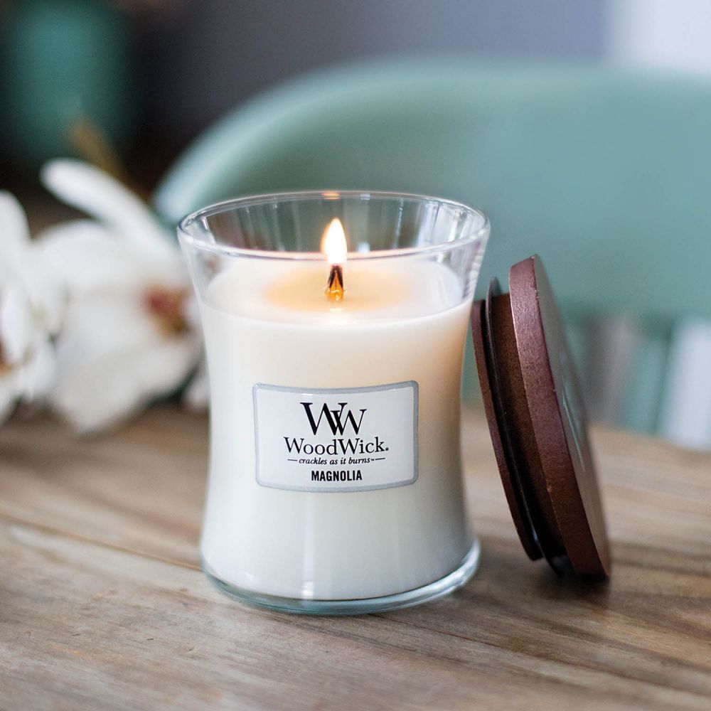 Woodwick Candle Magnolia (Medium) at Mighty Ape NZ