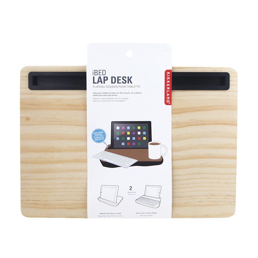 Kikkerland iBed Lap Desk - Large Wood image