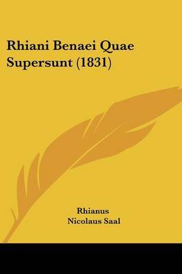Rhiani Benaei Quae Supersunt (1831) by Rhianus image