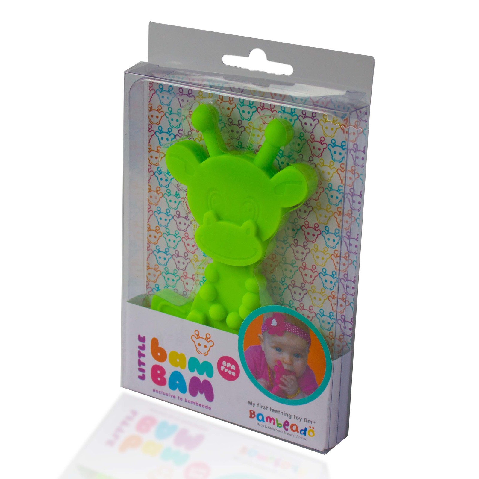 Little Bam Bam Silcone Teether - Lime image