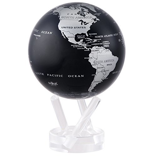 MOVA Self Rotating Globe Silver/Black - 11.5cm image