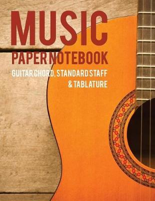 Music paper notebook - Guitar chord, Standard staff & Tablature image