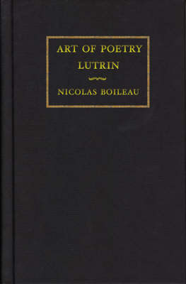 Art of Poetry and Lutrin by Nicolas Boileau image