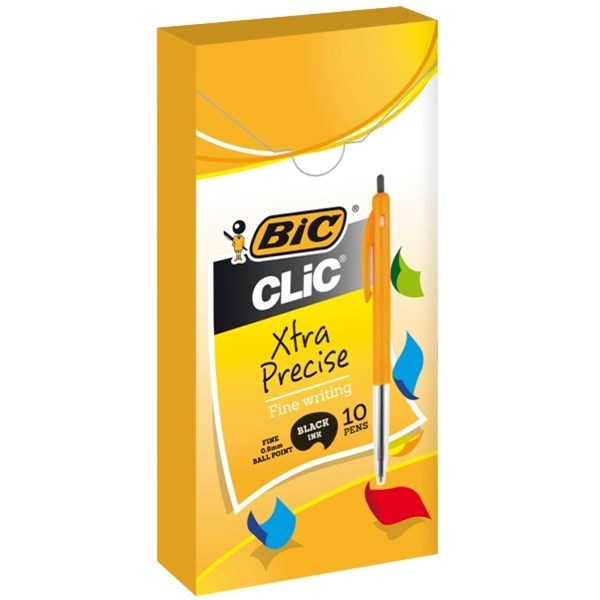 Bic: Clic Fine Ballpoint Pen - Black (Box of 10) image