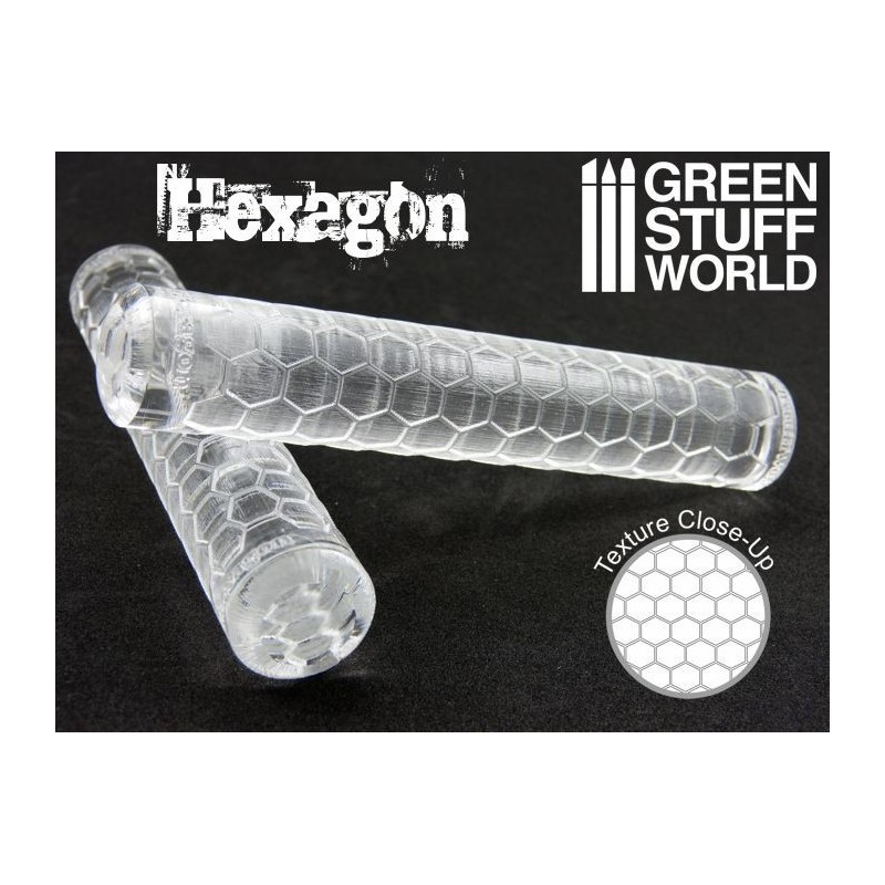 Green Stuff World Texture Rolling Pin Hexagons at Mighty Ape Australia