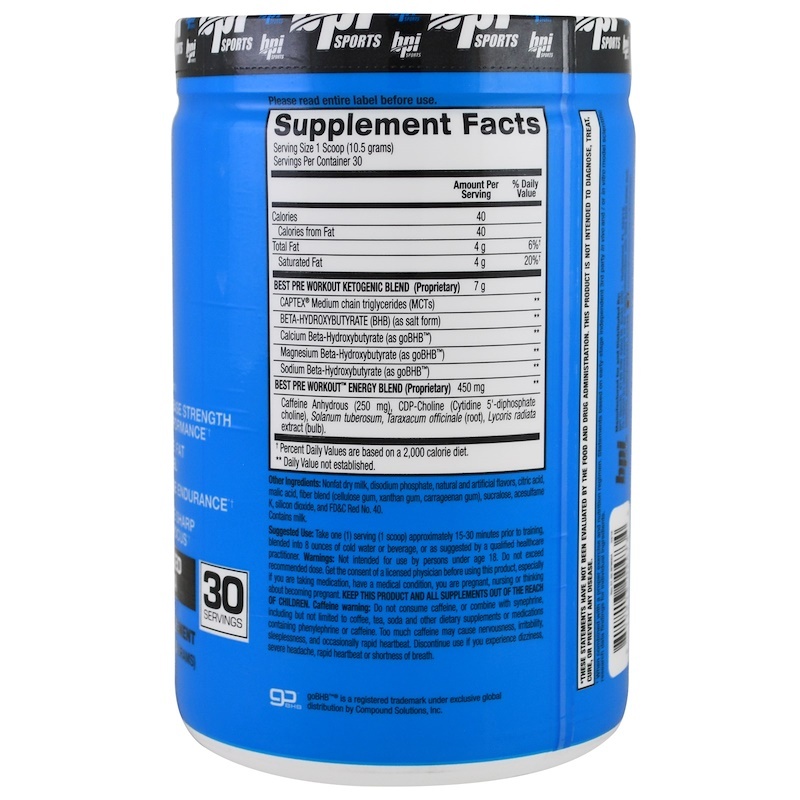 Buy BPI Sports Keto Best PreWorkout Watermelon (30 Serve) at Mighty