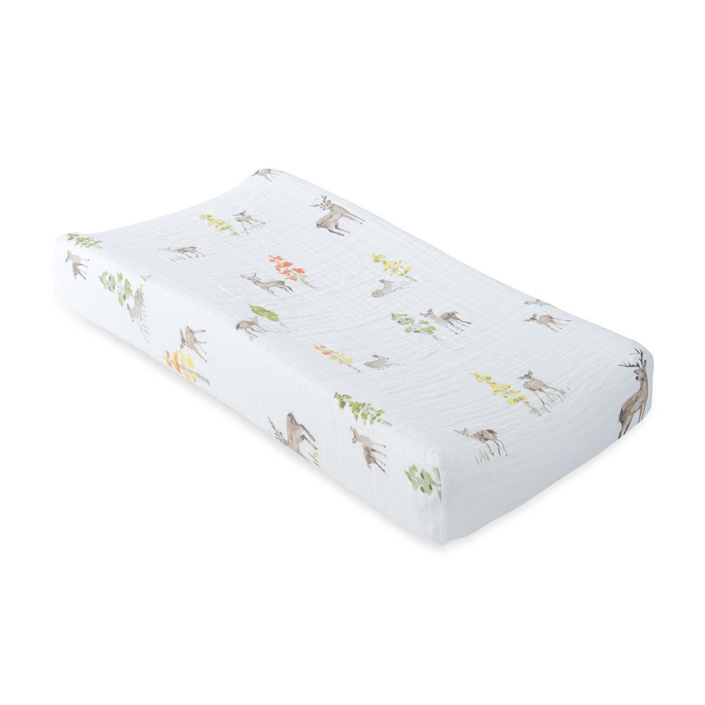 Little Unicorn - Muslin Changing Pad Cover - Oh Deer image