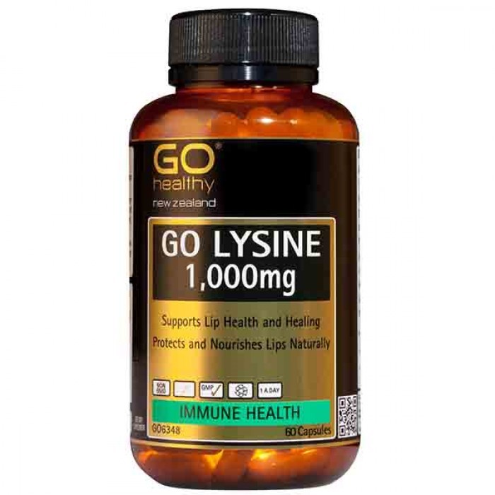 Go Healthy: GO Lysine 1000mg (60 Capsules) image