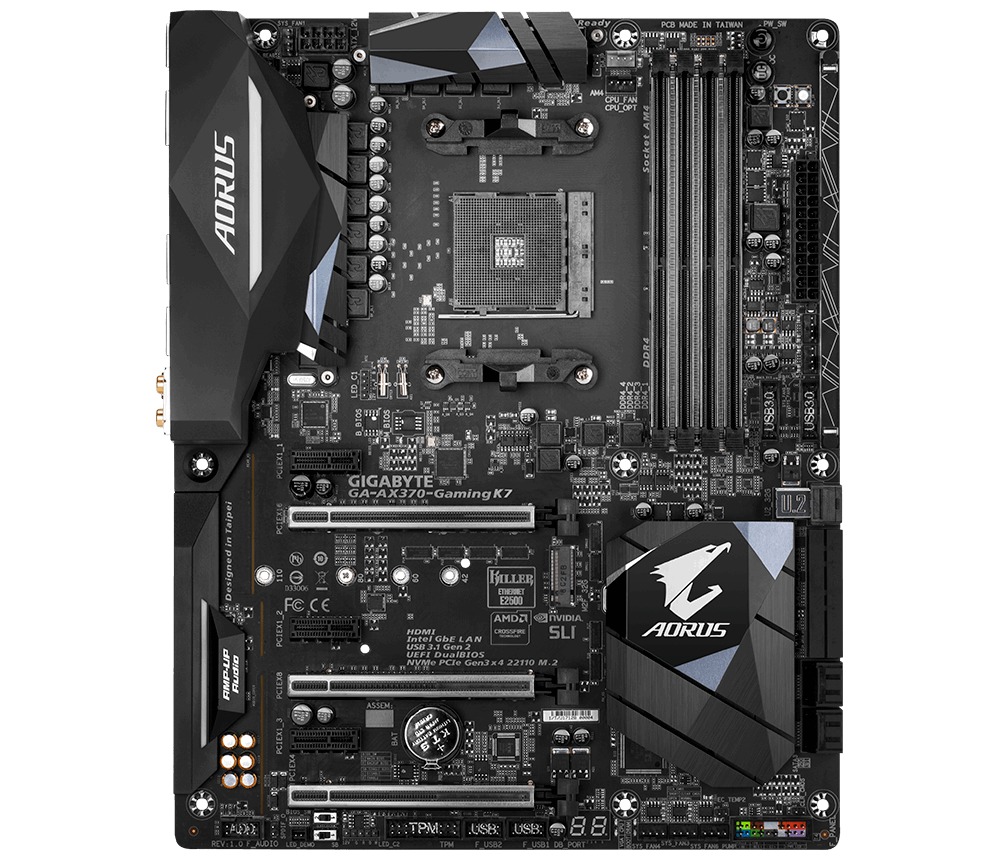 Gigabyte GAAX370Gaming K7 Ryzen Motherboard at Mighty Ape NZ