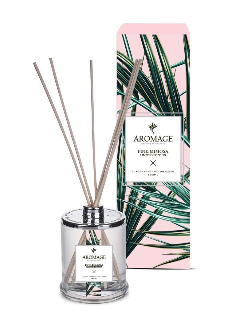 Aromage Diffuser - Pink Mimosa Clear Glass Bottle image