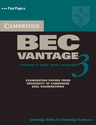 Cambridge BEC Vantage 3 Self Study Pack by Cambridge ESOL image