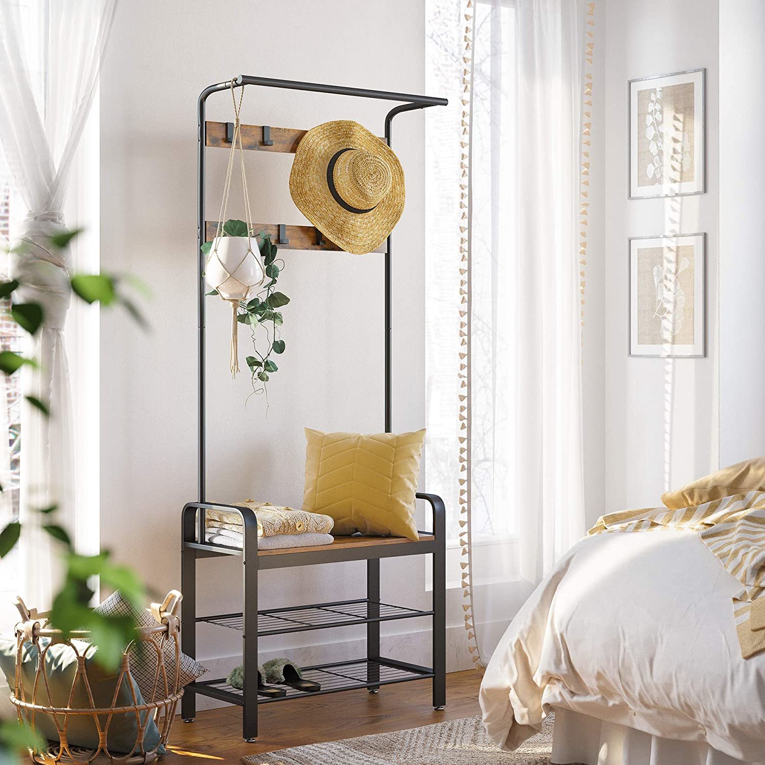 Buy Vasagle Coat Rack Stand with Removable Hooks at Mighty Ape NZ