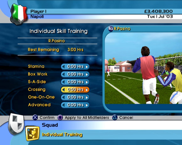 LMA Manager 2004 on PS2