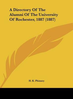 A Directory of the Alumni of the University of Rochester, 1887 (1887) image