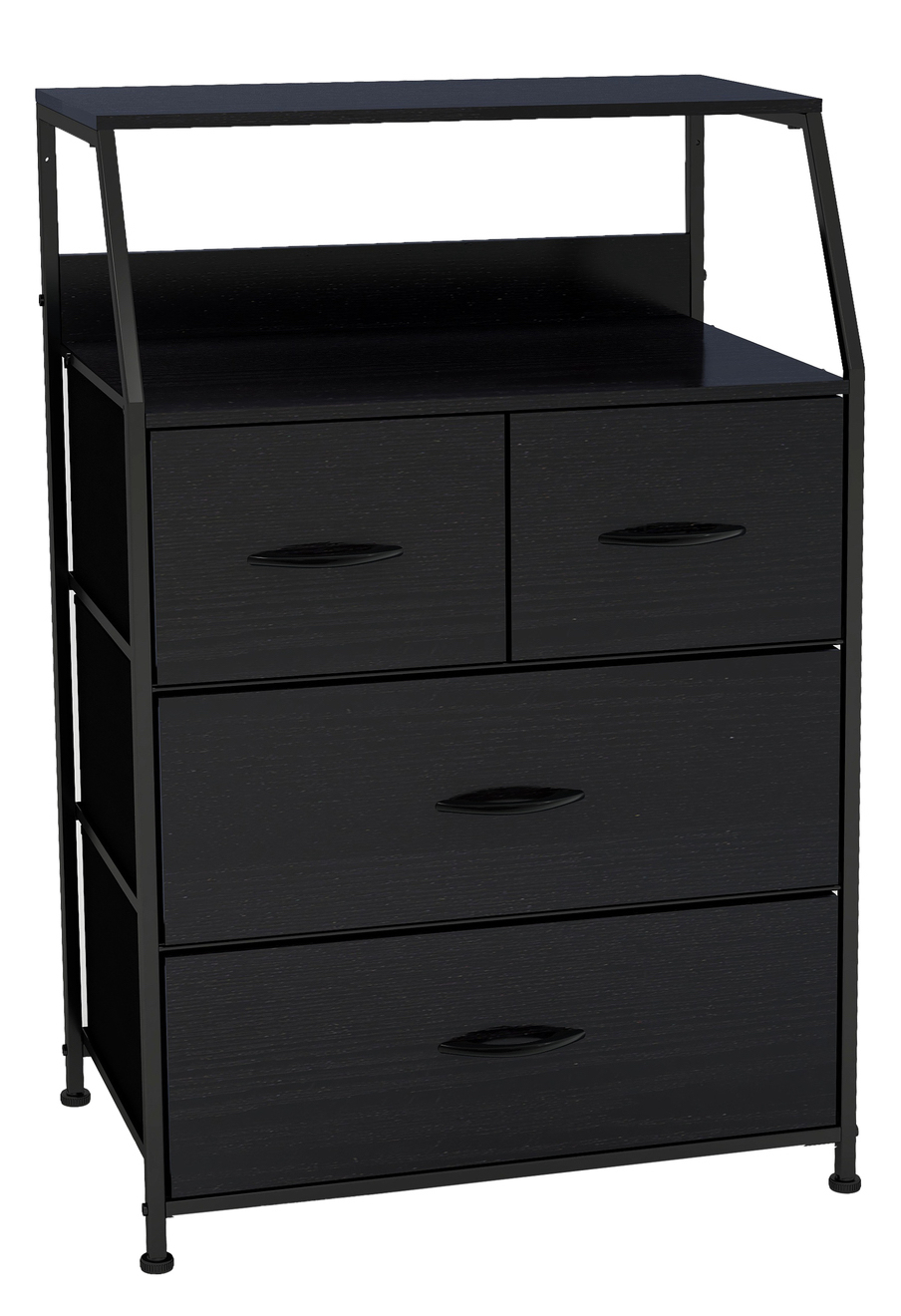 Buy Ovela Large 4 Drawer Storage Chest Nordic Black at Mighty Ape NZ