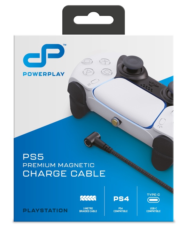PowerPlay PS5 Premium Charge Cable (Black) PS5 On Sale Now
