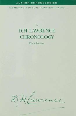 A D.H. Lawrence Chronology by P. Preston image
