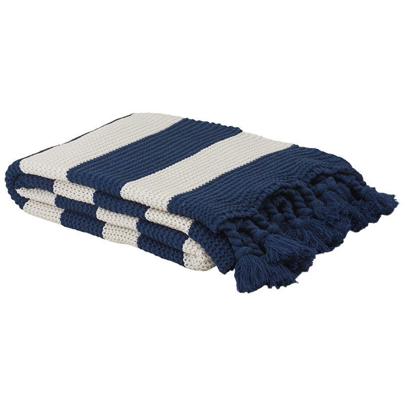 Bambury Madison Throw Rug (Navy)