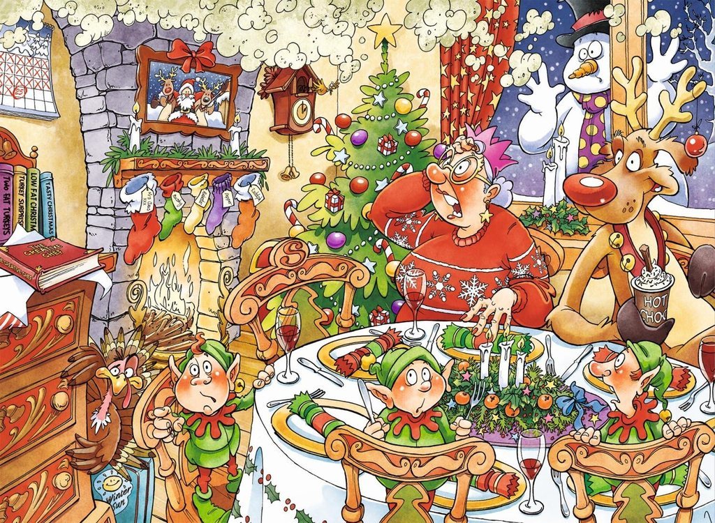 Wasgij: 1000 Piece Puzzle - Christmas (Turkey's Delight!)