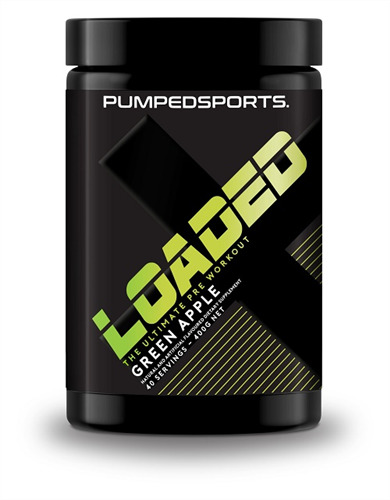 Pumped Sports Loaded Pre-Workout - Green Apple (30 Serves)