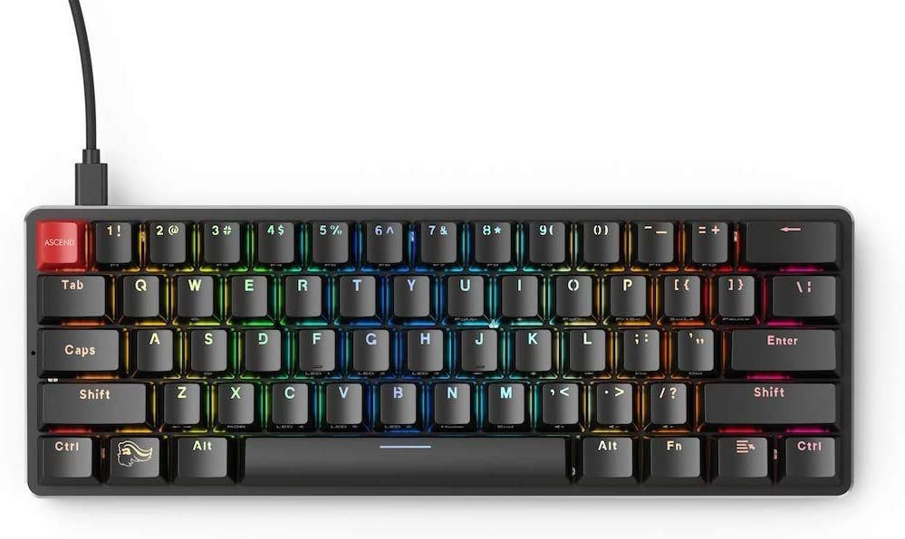Glorious PC Gaming GMMK Compact Mechanical Keyboard (USA Prebuilt