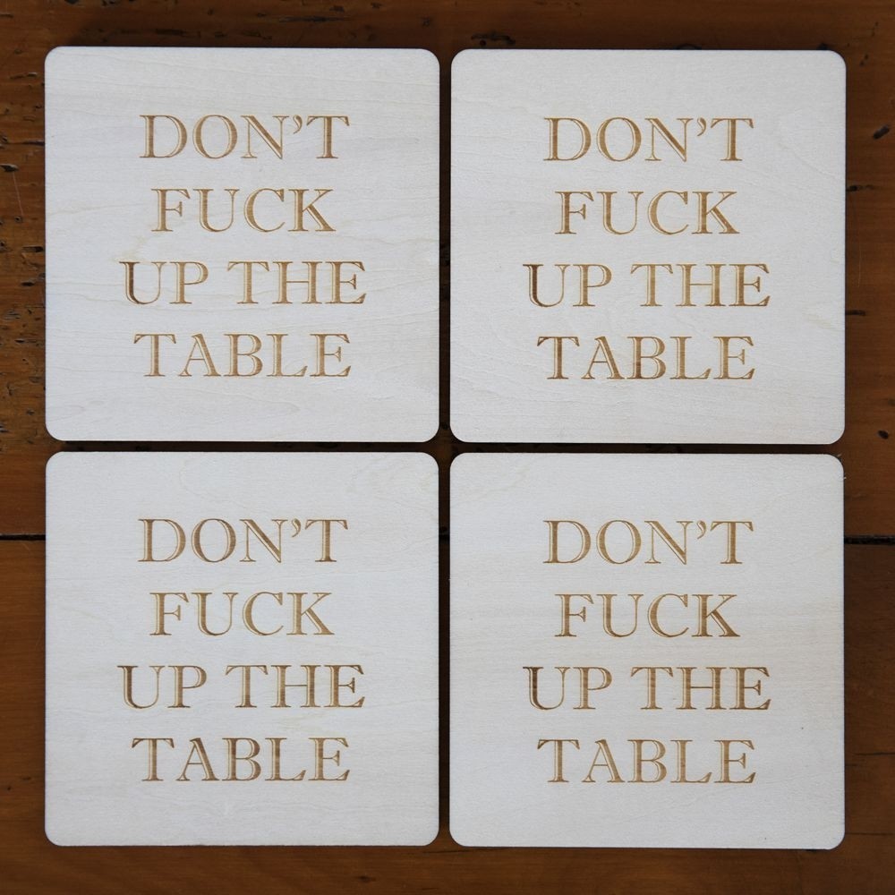 Don't F**k up The Table Coasters image