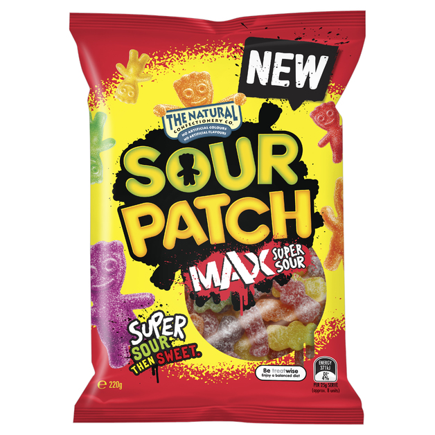 The Natural Confectionery Co Sour Patch Max Super Sour 220g At Mighty Ape Nz