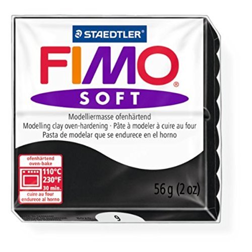 Staedtler Fimo Soft Modelling Clay Block - Black (56g) image