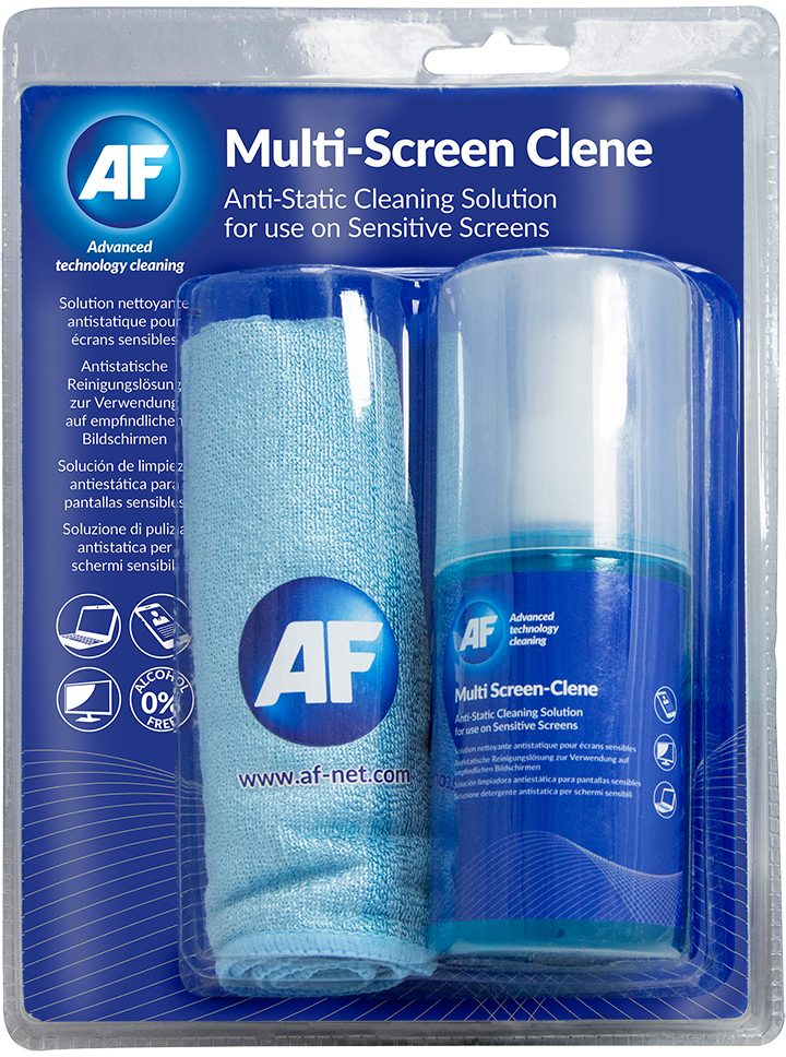 AF Universal Multi-Screen Clene Cleaning Solution & Cloth 200ml