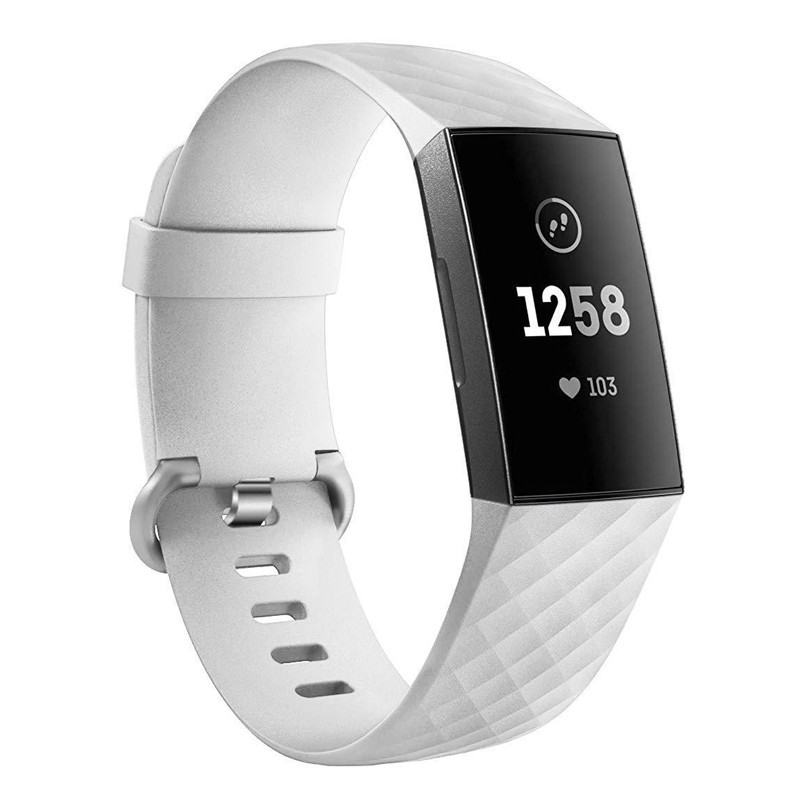 OEM Fitbit Charge3/Charge4 Band White (L) at Mighty Ape NZ