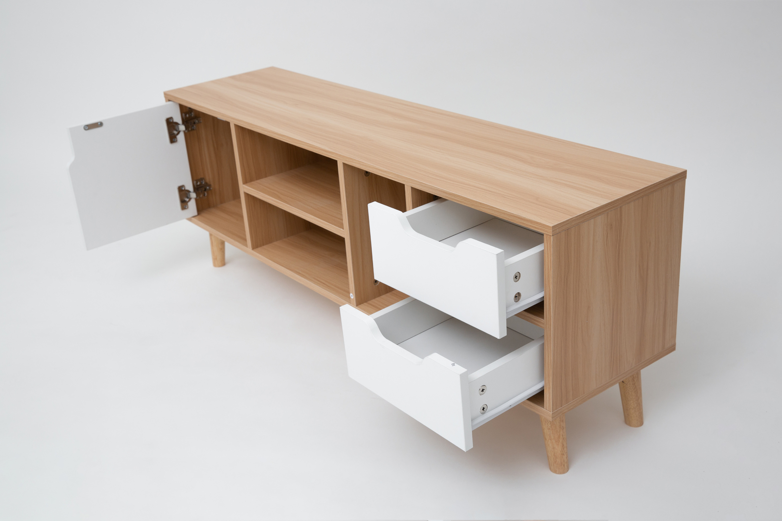 Nox Entertainment Unit - White & Wood image