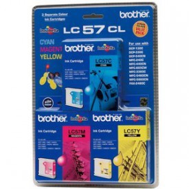 Brother LC-57CL3PK CMY Colour Ink Cartridges (Triple Pack)