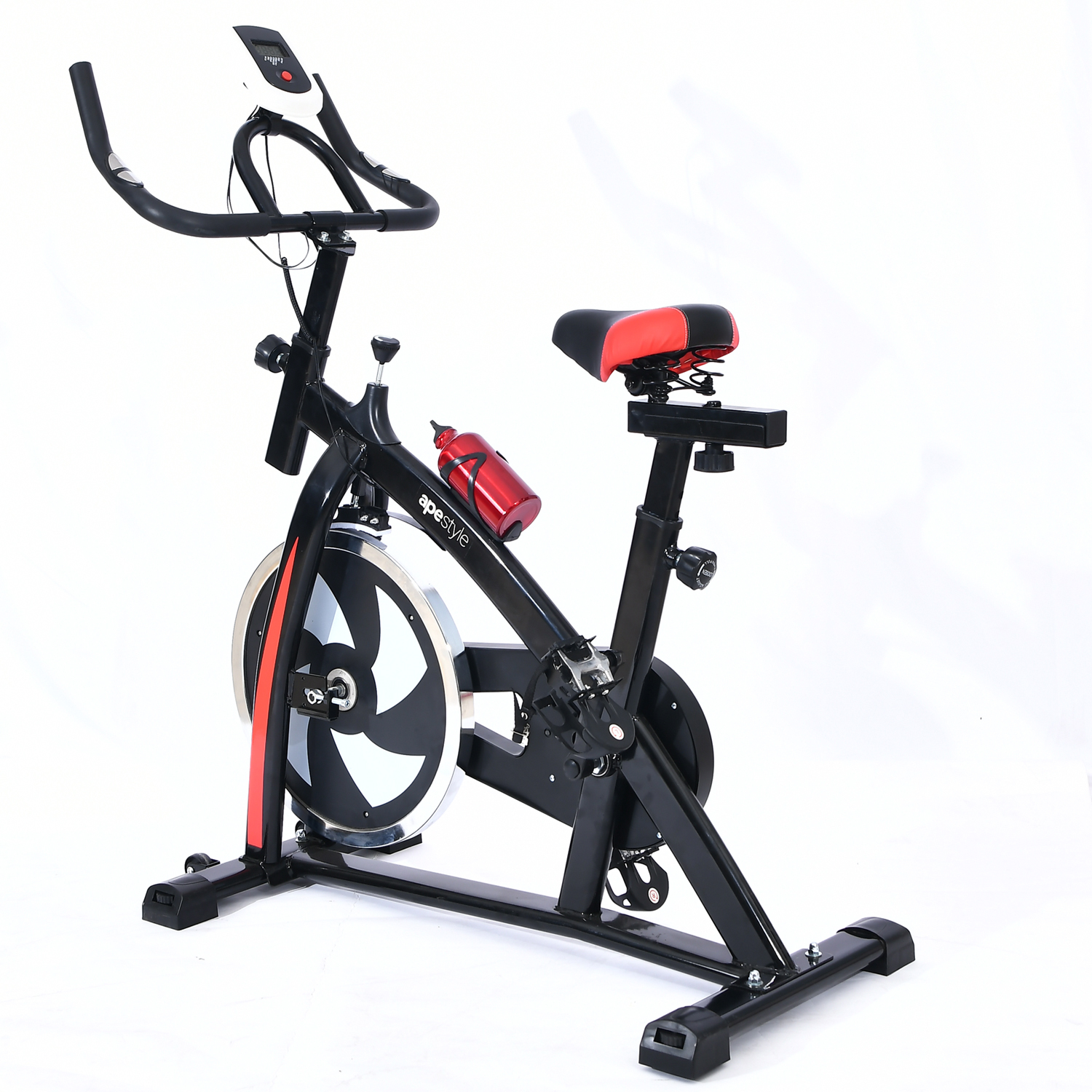 Buy Ape Style Deluxe Spin Bike with Flywheel Home Gym Exercise (Black