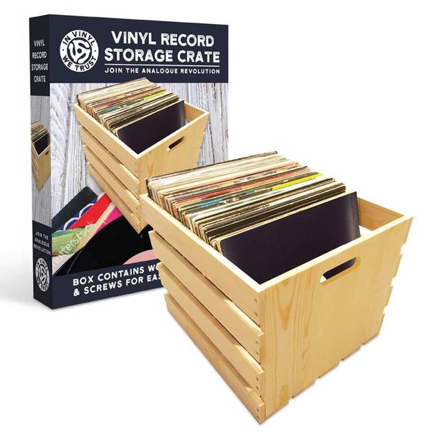 Vinyl Record Storage Crate at Mighty Ape NZ