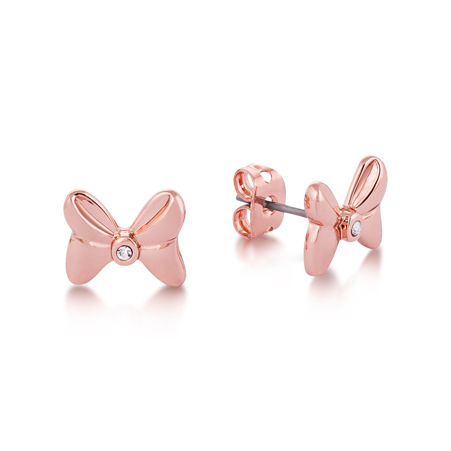 Couture Kingdom: Disney Minnie Bow Stud Earrings - Rose Gold