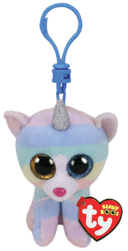 TY Beanie Boos: Heather Uni-Cat - Clip On Plush