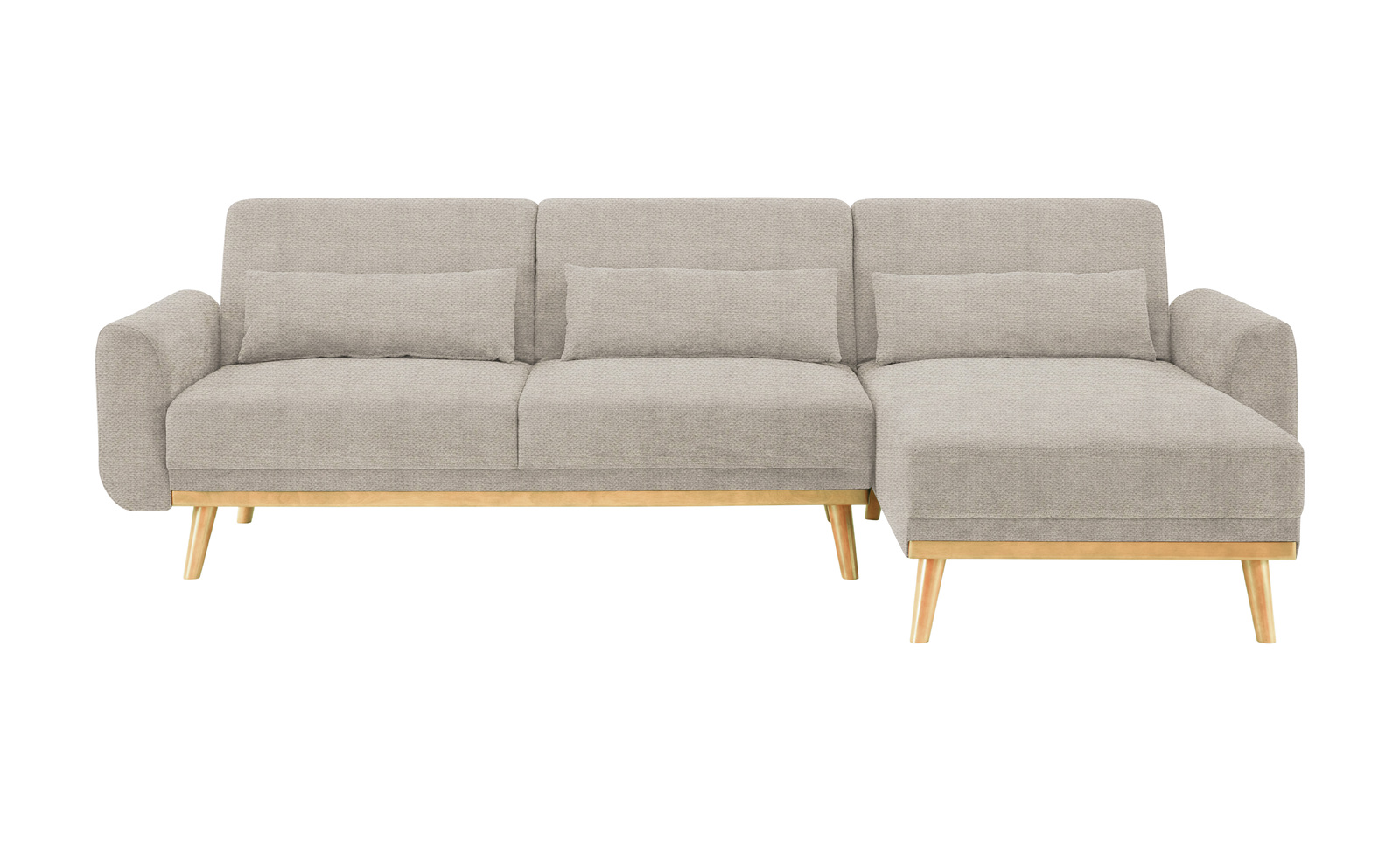 Buy Fraser Country King Size Convertible Sofa Bed with Reversible Chaise Beige at Mighty Ape NZ