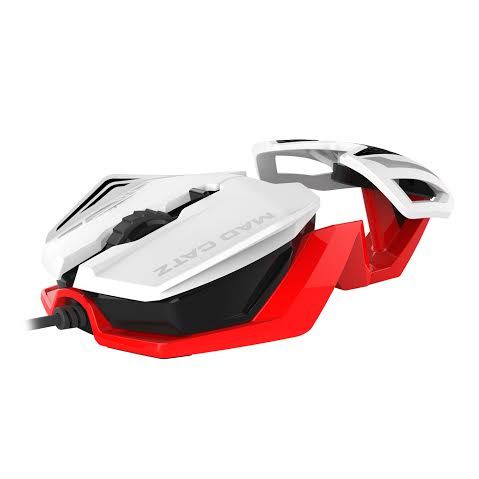 Mad Catz RAT 1 Gaming Mouse (White and Red) image