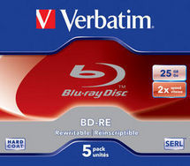 Verbatim BD-RE 25GB 5Pk 2x image