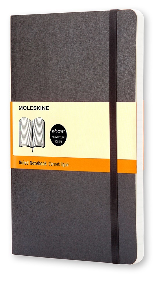 Moleskine: Classic Large Soft Cover Notebook Ruled - Black