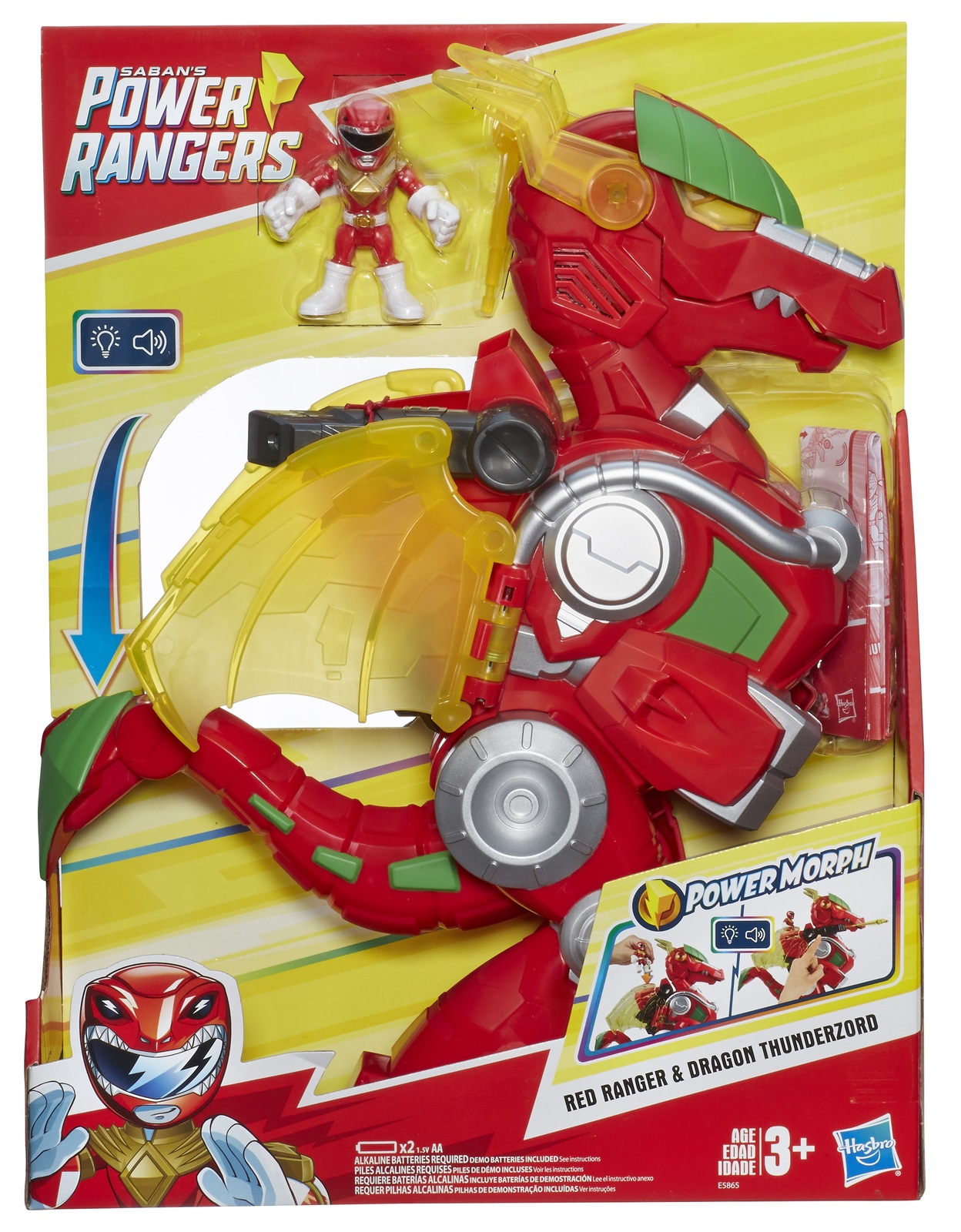 Playskool Heroes: Power Rangers - Red Ranger & Dragon Thunderzord image