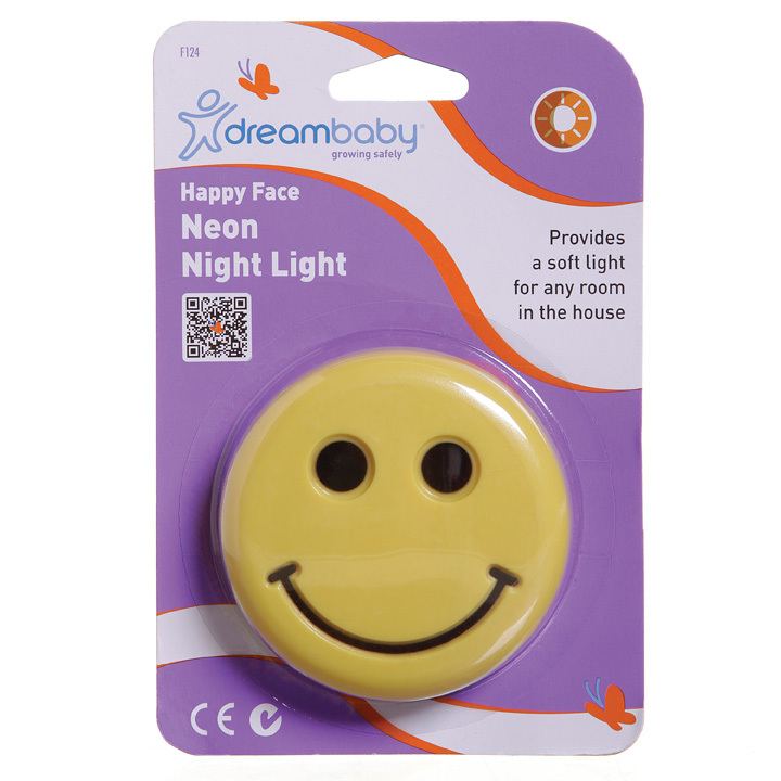 Buy Dream Baby Happy Face Plugin Neon Night Light at Mighty Ape NZ